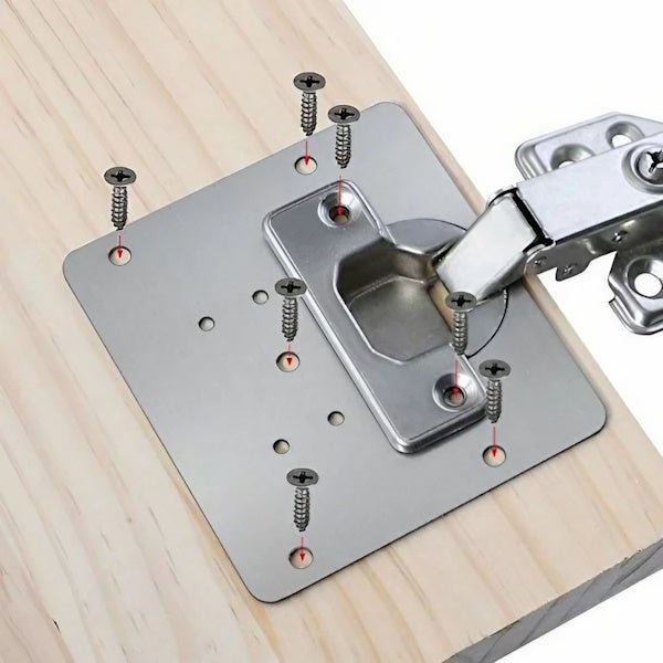 Płytka naprawcza do zawiasów ze stali nierdzewnej