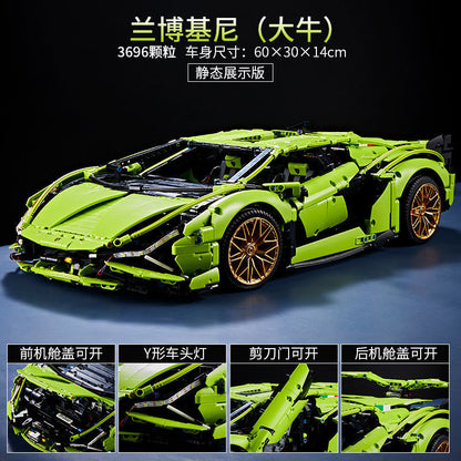 Zestaw konstrukcyjny super samochód Lamborghini / Bugatti / Range Rover — seria Technic, 2500+ elementów