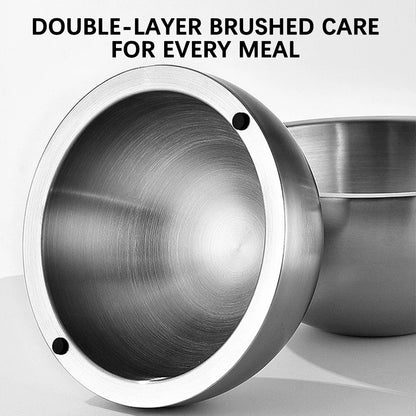 304 Thickened Salad Mixing Bowls Stainless Steel Double Wall Insulated Hot/Cold Serving Bowl Kitchen Cooking Food Containers