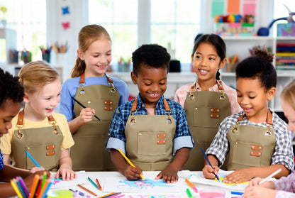 Children's Apron with Multiple Pockets for Painting And Craft Activities Kids' Utility Apron for Household And Kitchen Use